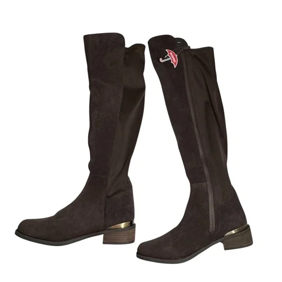 NEW Blondo Women's Valina Leather Waterproof Over-The-Knee Boots Size 7M Brown